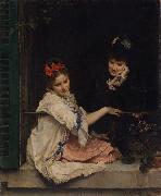 Raimundo de Madrazo y  Garreta Women at a Window (nn02) oil on canvas